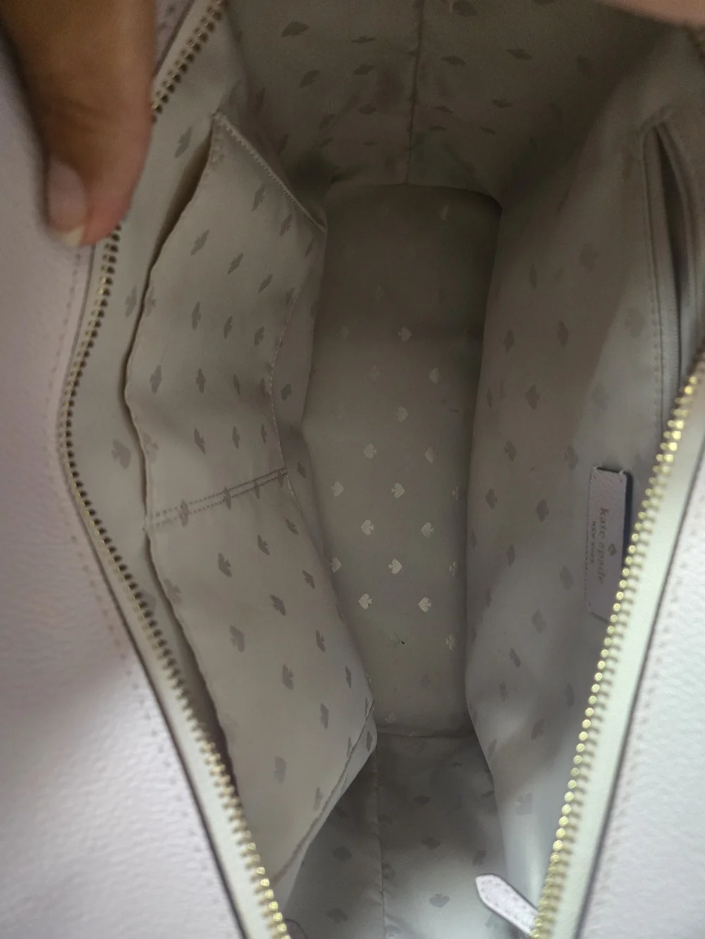 kate spade pale pink pebbled leather tote